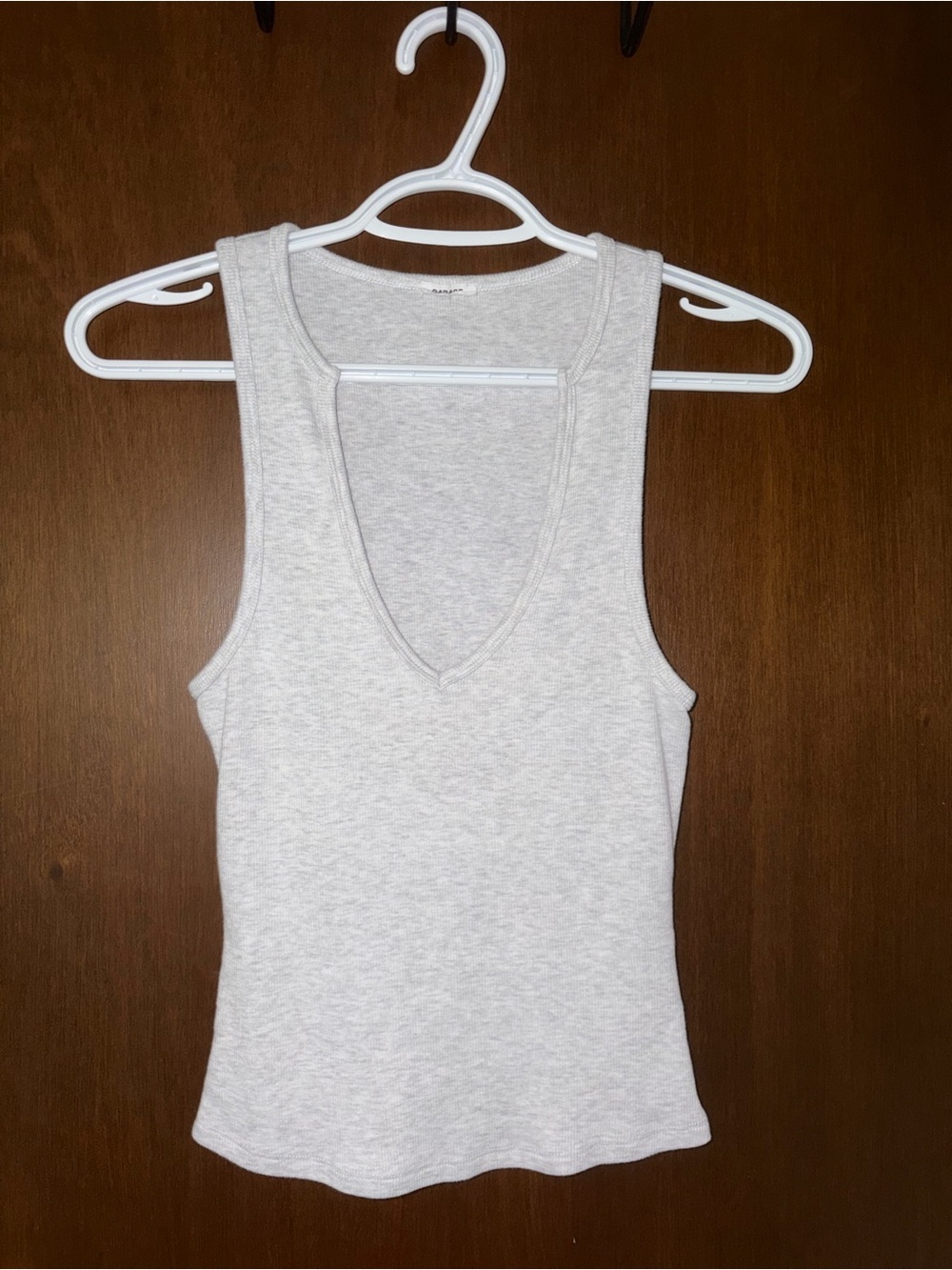 Garage Light Gray V-Neck Tank Top